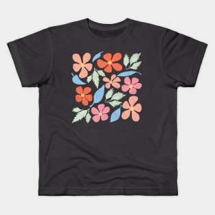 Tropical Vintage Flowers Kids T-Shirt